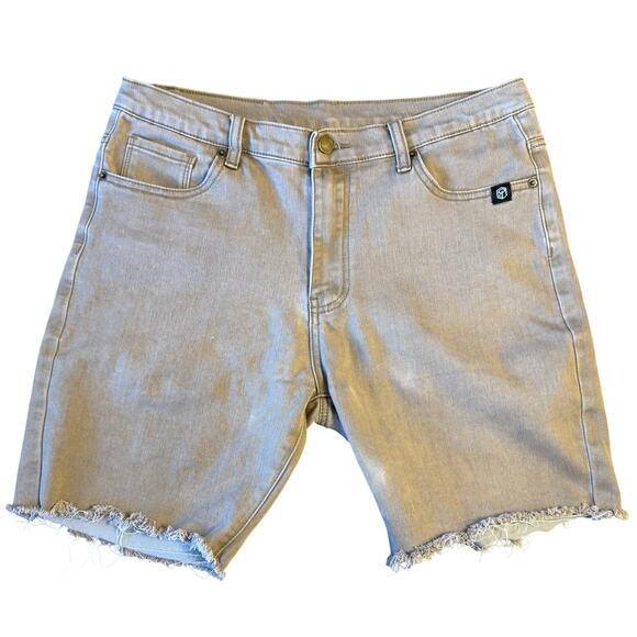 Born Primitive Other - Born Primitive Short Flex Stretchy Jort 8” Raw Hem Denim CrossFit Khaki Men’s XL